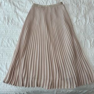 Aritzia Babaton Jude Blush Pink Midi Pleated A-line Skirt, Size Small